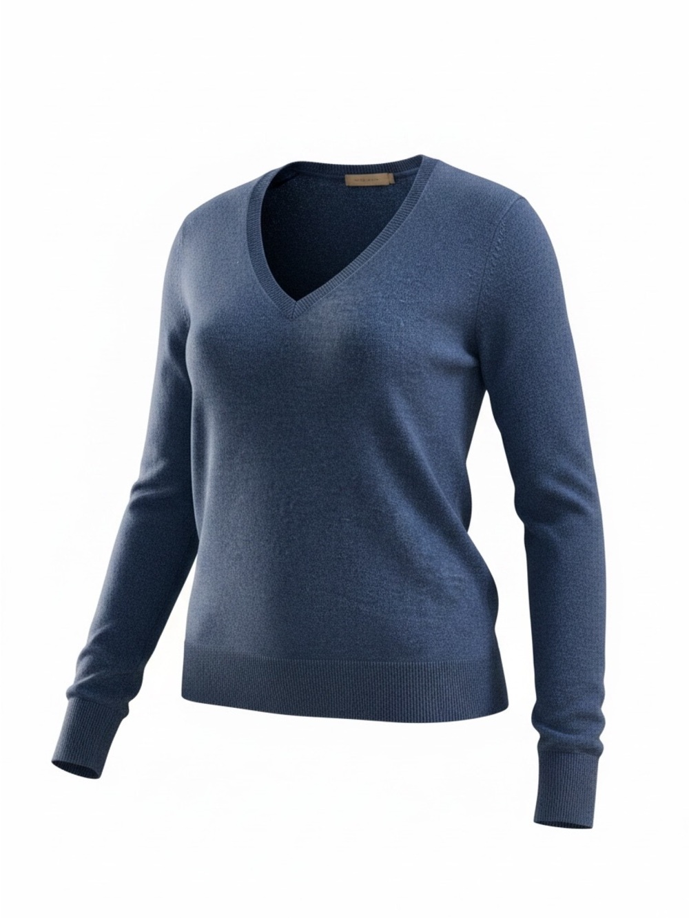 Everlane Cashmere V-Neck Sweater in Navy Blue